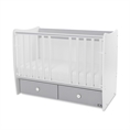 Letto per bambini MATRIX NEW white+stone grey /lamelle anteriori rimosse/